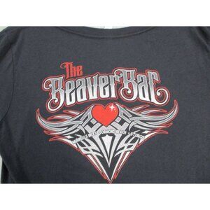 The Beaver Bar Black V-Neck T-Shirt XXL Murrells Inlet Ormond Beach Sturgis